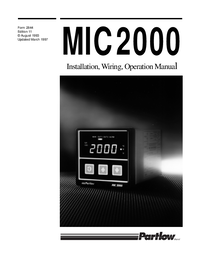 Thumbnail of document Manual - MIC 2000 Process Controller